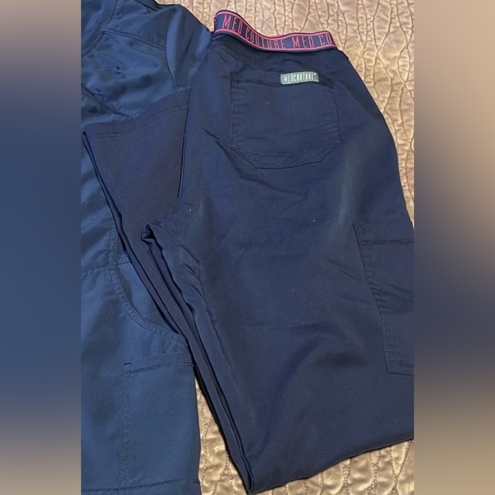 Med couture blue scrubs pants